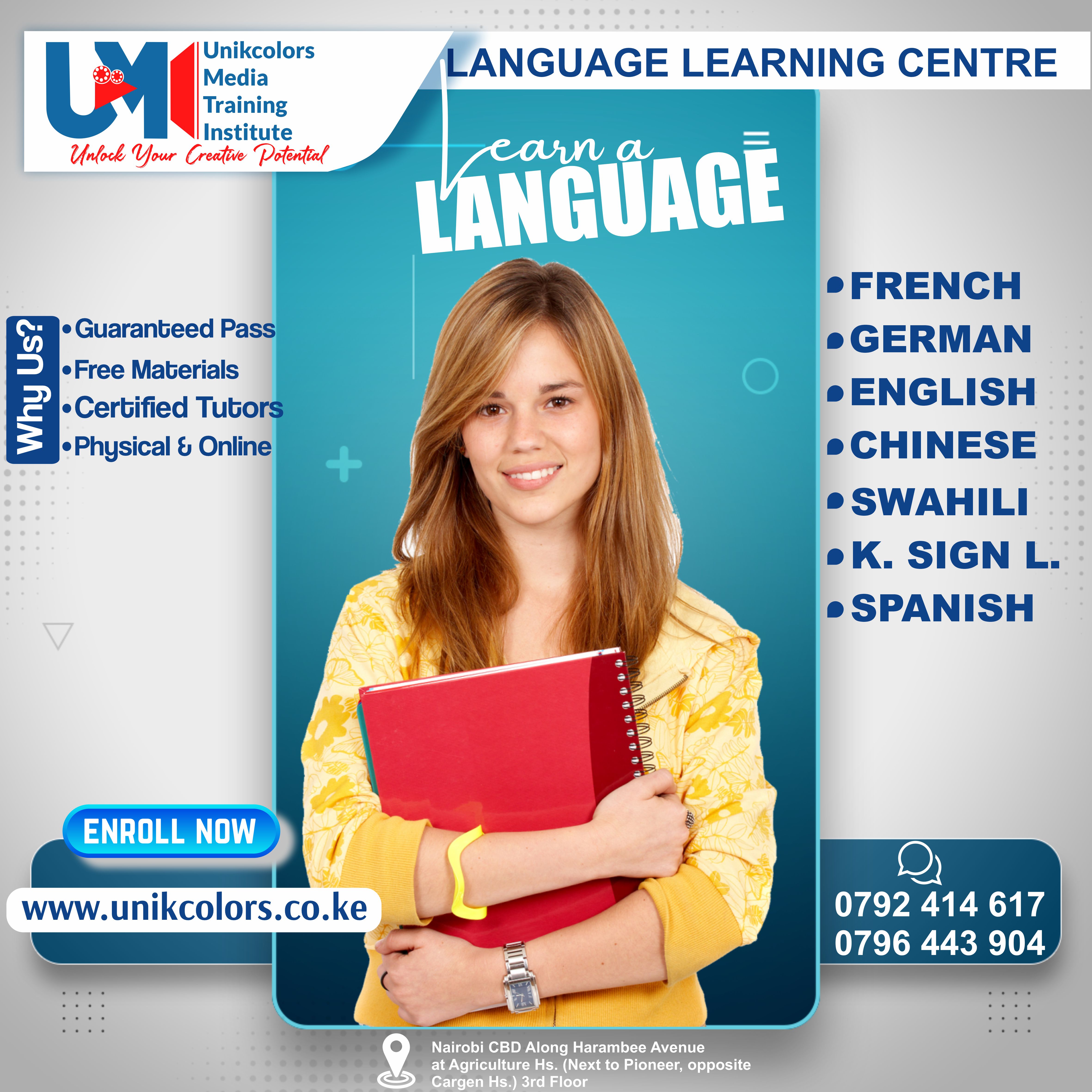 LANGUAGE TRAINING CENTRE - GERMAN | ENGLISH | FRENCH | CHINESE | SPANISH | SWAHILI | KENYA SIGN LANG